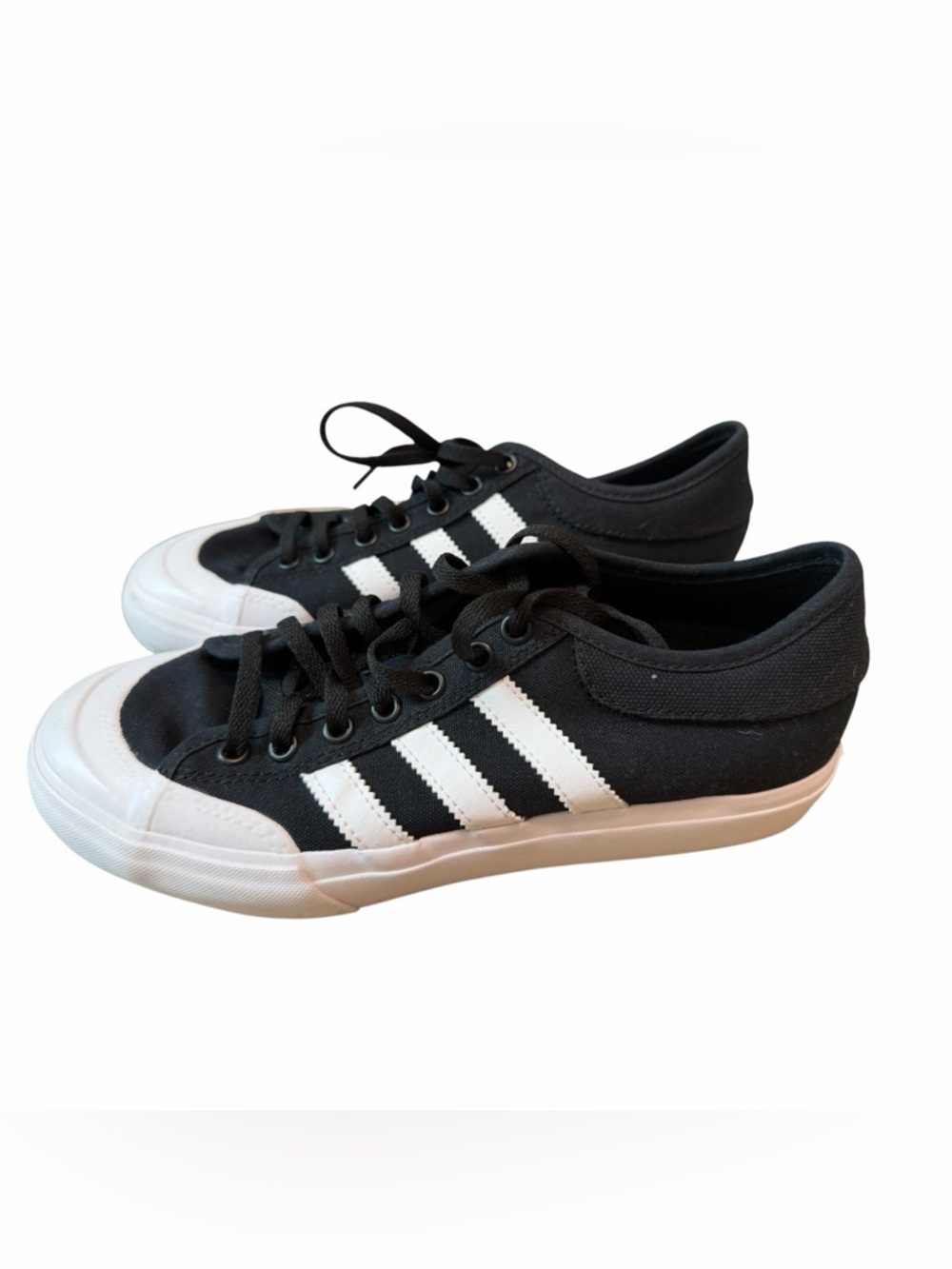 Adidas Nizza RF Black White Canvas Sneakers Mens 7 Womens 8.5